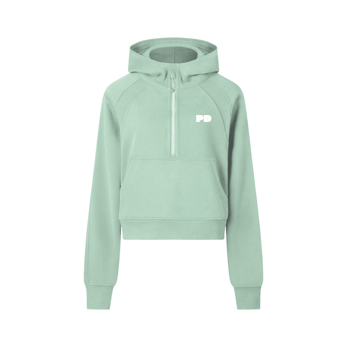 Cropped Half-Zip Hoodie